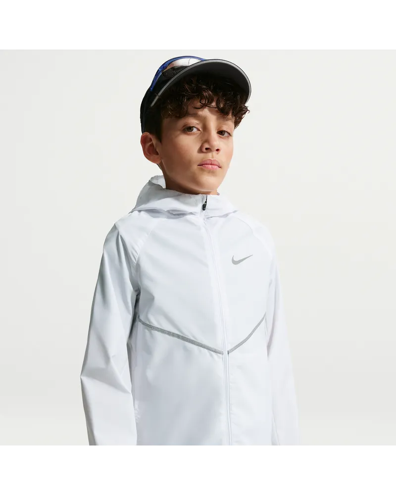Nike Miler Repel Trainingsjacke mit UV-Schutz (Kinder) - Weiß Weiß