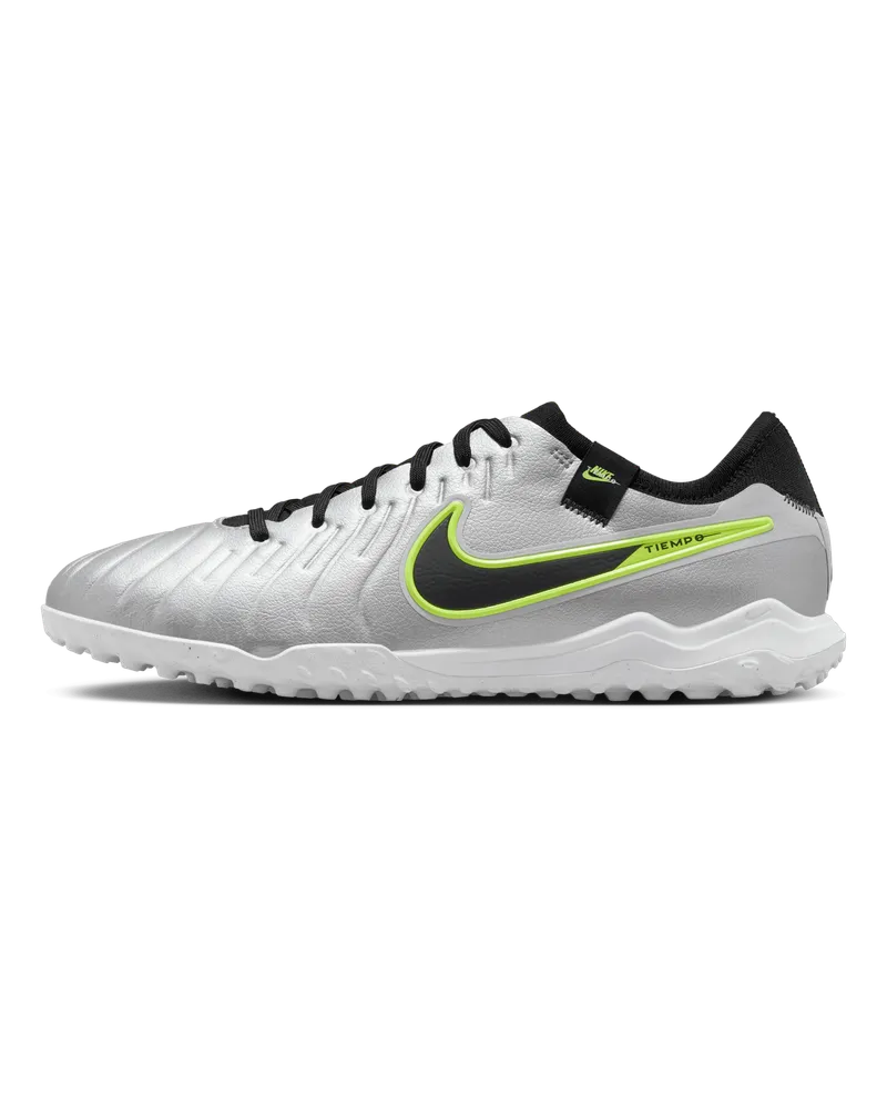 Nike Tiempo Legend 10 Pro Low-Top-Fußballschuh für Turf - Grau Grau
