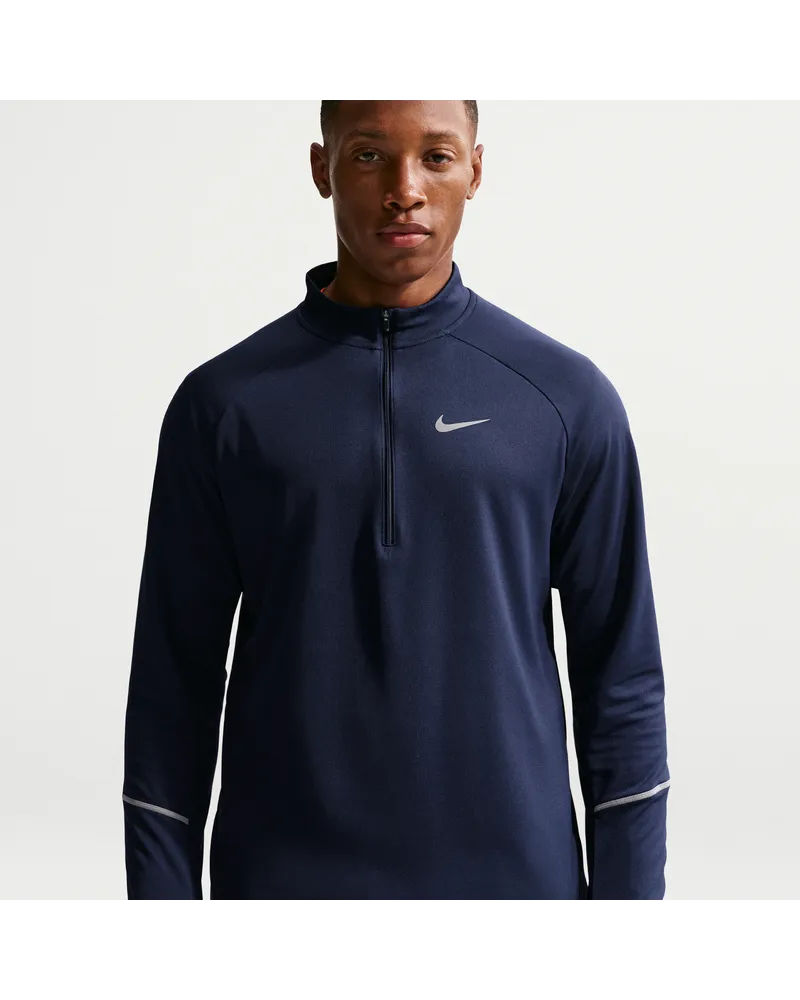 Nike Miler Dri-FIT Laufoberteil mit Halbreißverschluss (Herren) - Blau Blau