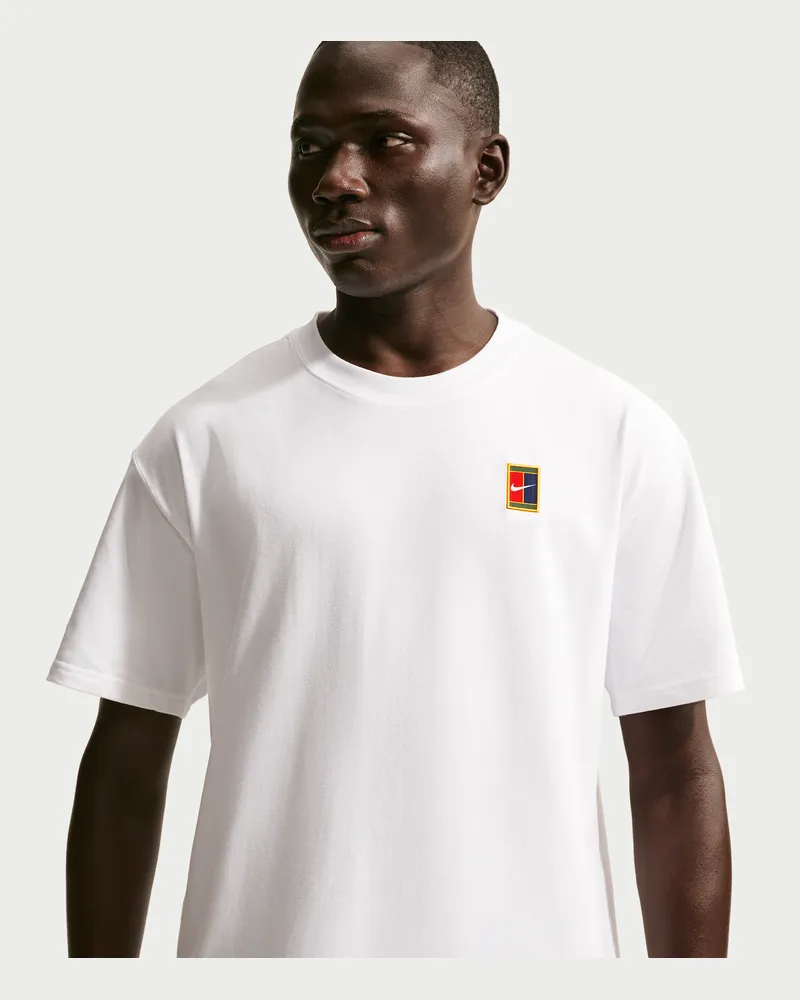 Nike Court Max90 Tennis-T-Shirt (Herren) - Weiß Weiß