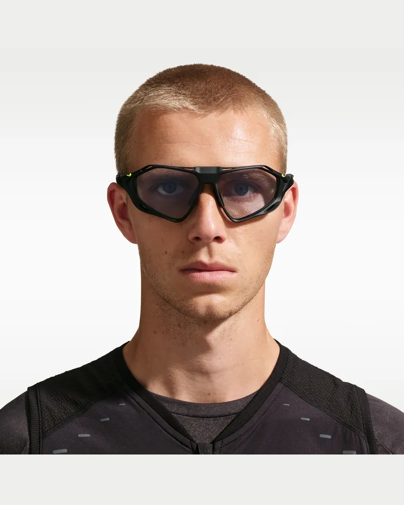 Nike Zeus Rise photochromatische Sonnenbrille - Schwarz Schwarz
