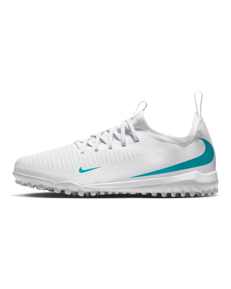 Nike Jr. Phantom 6 Low Academy Fußballschuh für Turf (ältere Kinder) - Weiß Weiß