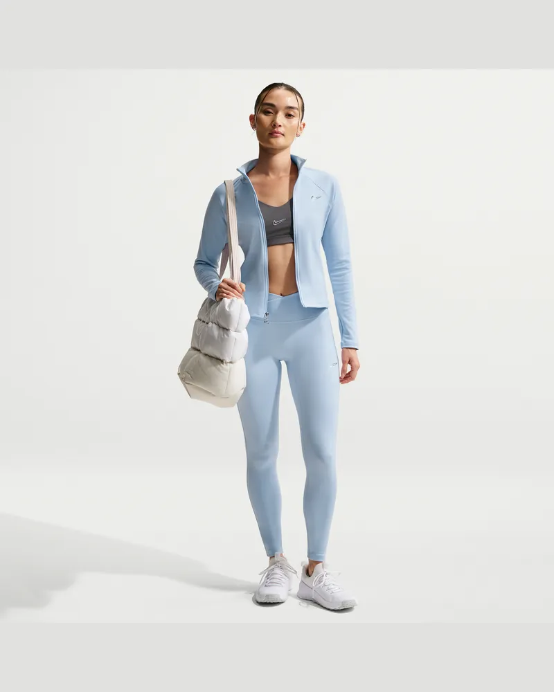 Nike One Dri-FIT Leggings mit hohem Bund (Damen) - Blau Blau