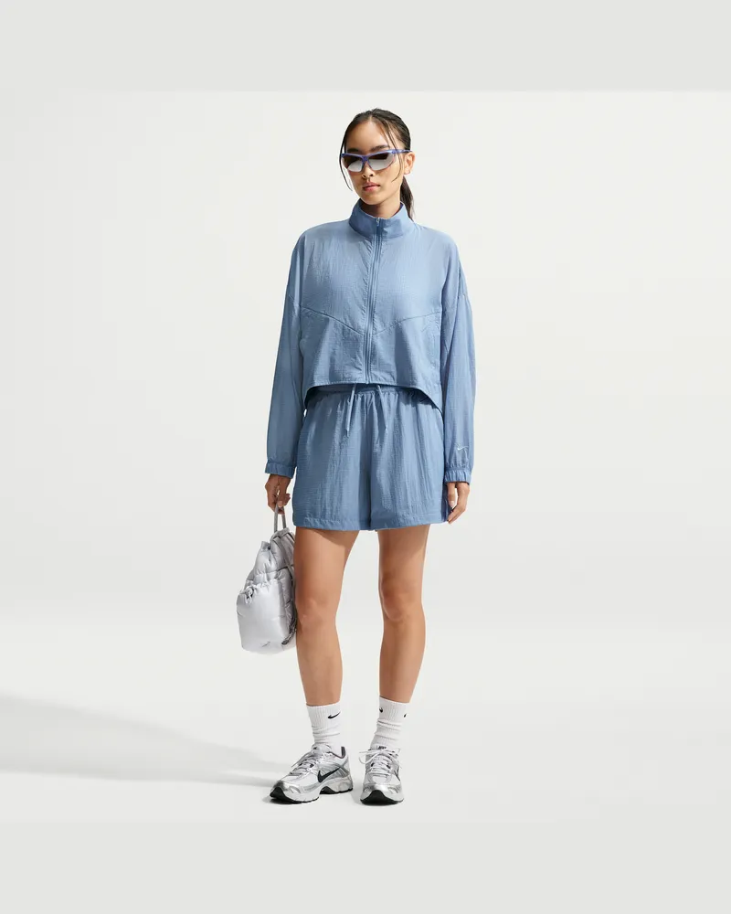 Nike weite, leichte Ripstop-Shorts mit hohem Bund (Damen) - Blau Blau