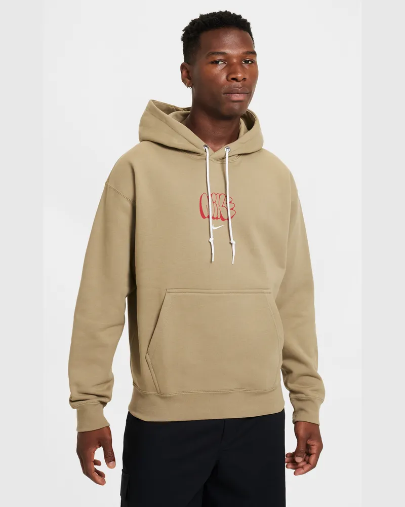Nike Solo Swoosh Fleece-Hoodie für Herren - Braun Braun