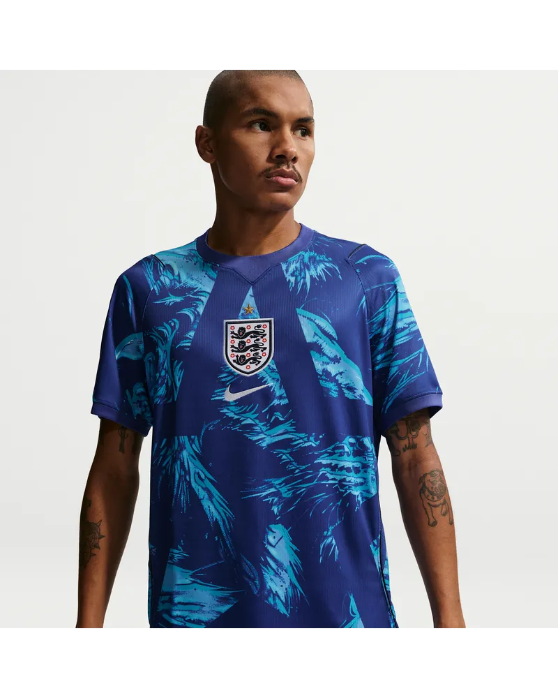Nike England 2026 Stadion Goalkeeper  Dri-FIT Replika kurzärmliges Fußballtrikot (Herren) - Blau Blau