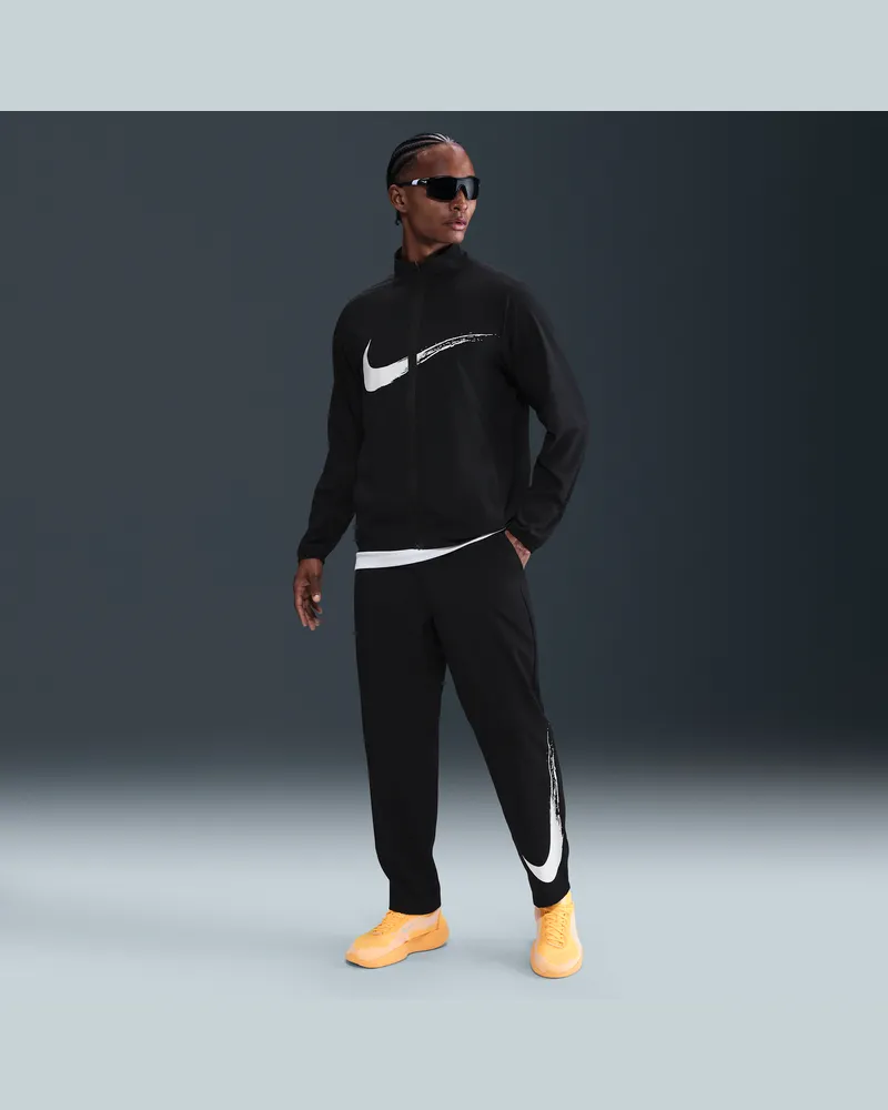 Nike Form vielseitige Hose mit offenem Saum und für Herren - Schwarz Schwarz
