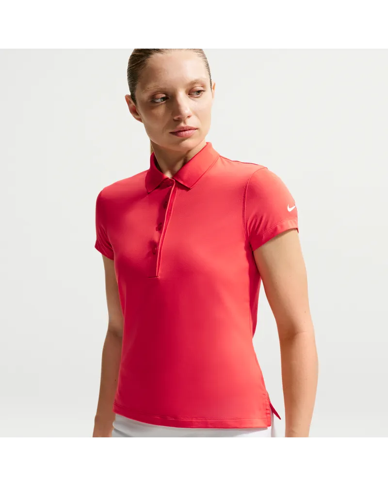 Nike Golf Club Dri-FIT Kurzarm-Golf-Poloshirt mit UV-Schutz (Damen) - Rot Rot