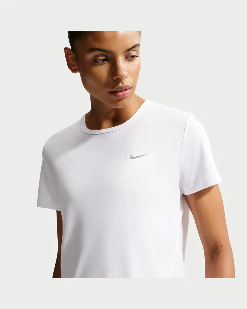 Nike Tempo Dri-FIT Kurzarm-Laufoberteil (Damen) - Weiß Weiß