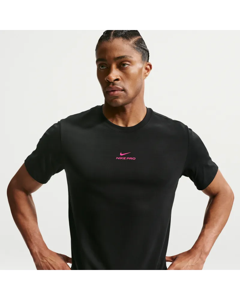 Nike Pro Dri-FIT T-Shirt (Herren) - Schwarz Schwarz