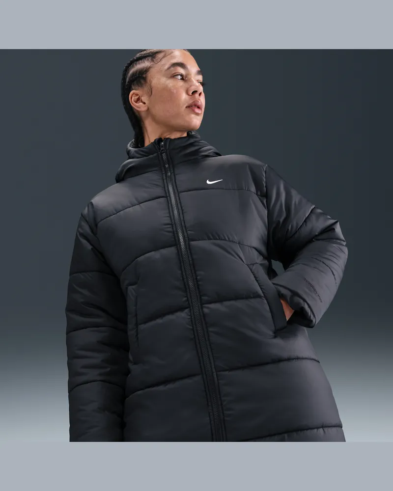 Nike Sportswear Classic lockerer Therma-FIT Parka mit Kapuze (Damen) - Schwarz Schwarz