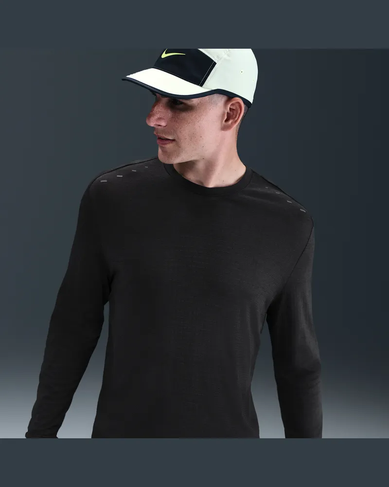 Nike Run Wool Dri-FIT ADV Langarm-Laufoberteil (Herren) - Schwarz Schwarz