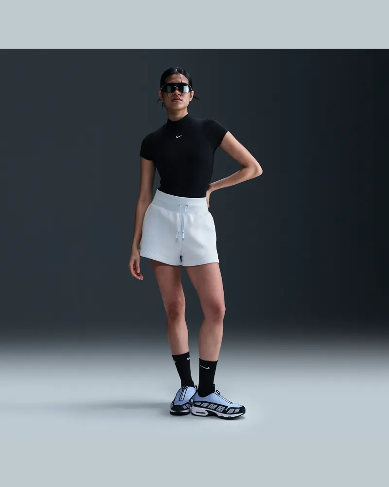 Nike Sportswear Phoenix Fleece Shorts mit lockerer Passform und hohem Taillenbund für Damen - Blau Blau