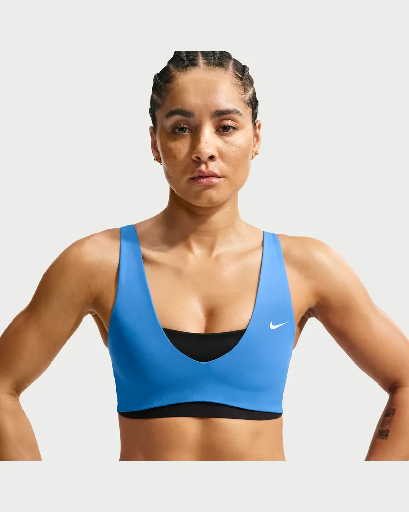 Nike Pro Sculpt Sport-BH mit mittlerem Halt - Blau Blau