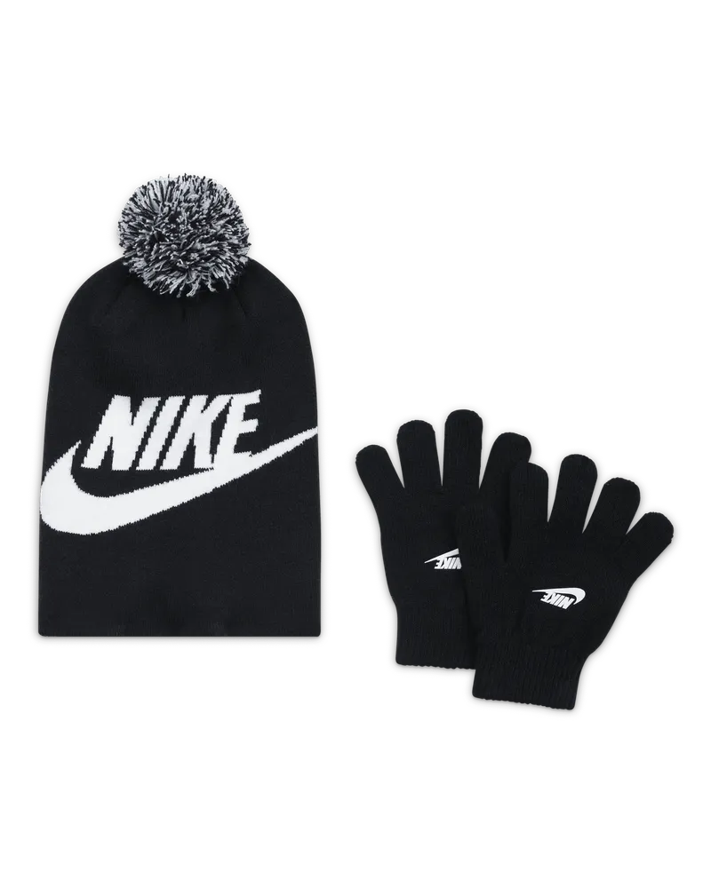 Nike Set aus Beanie und Handschuhen für ältere Kinder - Schwarz Schwarz