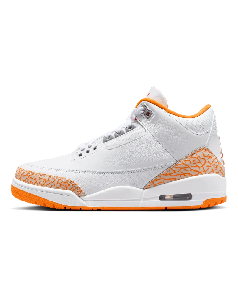 Jordan Air  3 Retro "White and Orange Peel" Basketballschuh (Damen) - Weiß Weiß