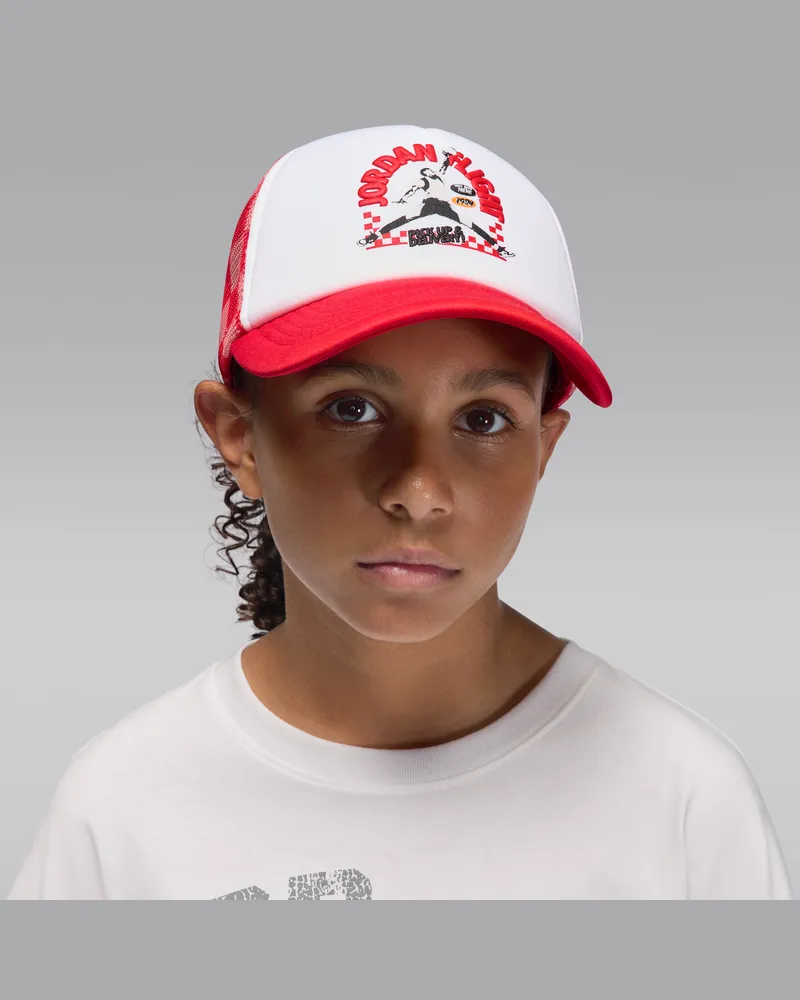 Jordan Deep Dish Trucker-Cap (ältere Kinder) - Weiß Weiß