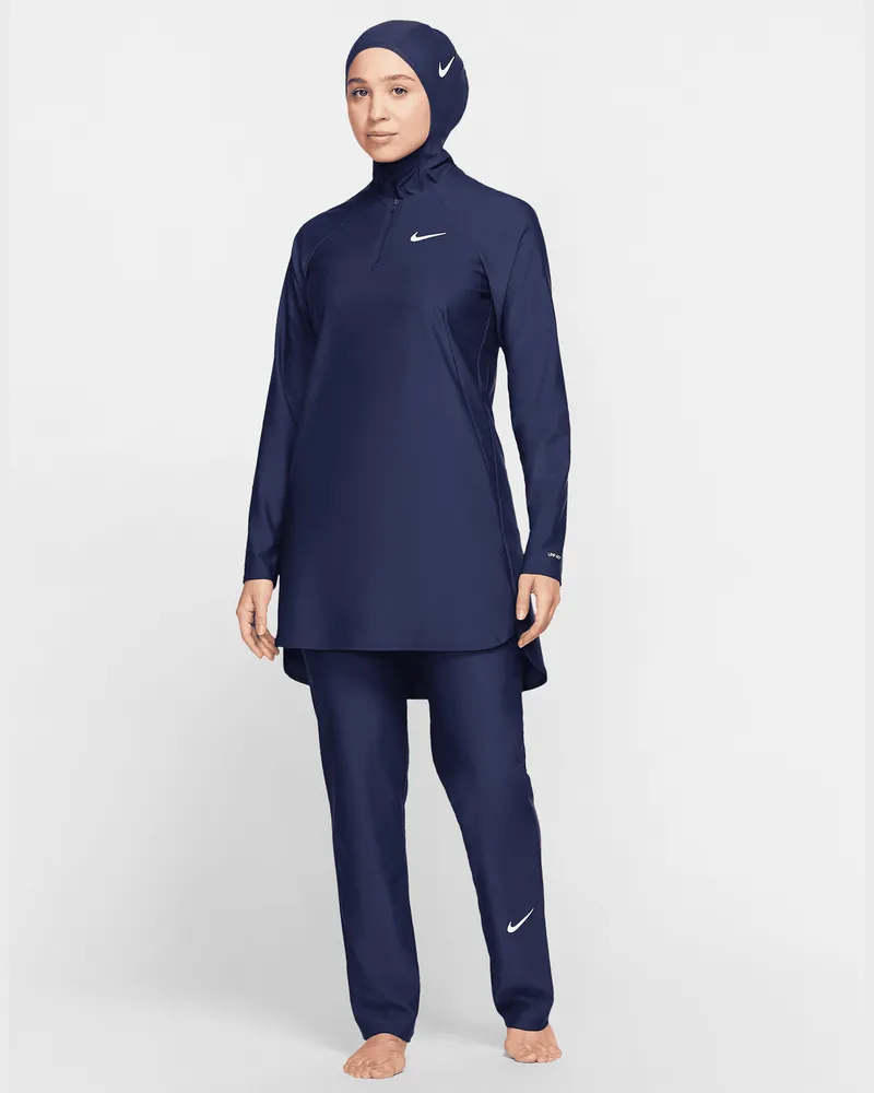 Nike Victory Schwimm-Leggings mit geradem Schnitt und voller Abdeckung für Damen - Blau Blau