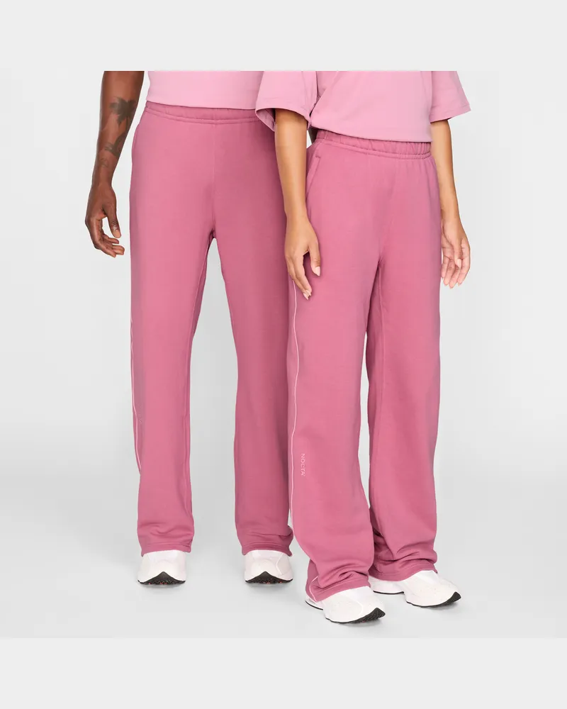 Nike NOCTA NOCTA Fleece CS Trainingshose mit offenem Saum (Herren) - Pink