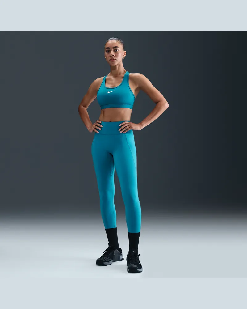 Nike Universa Leggings in voller Länge mit hohem Bund und ohne Frontnaht (Damen) - Blau Blau