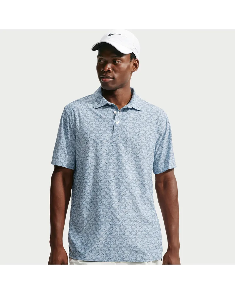 Nike Tailored Performance Golf-Poloshirt mit Mikro-Print (Herren) - Blau Blau