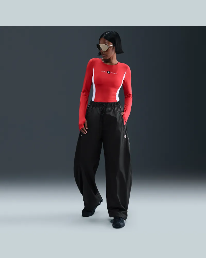 Nike Shox Damenhose aus Webmaterial - Schwarz Schwarz