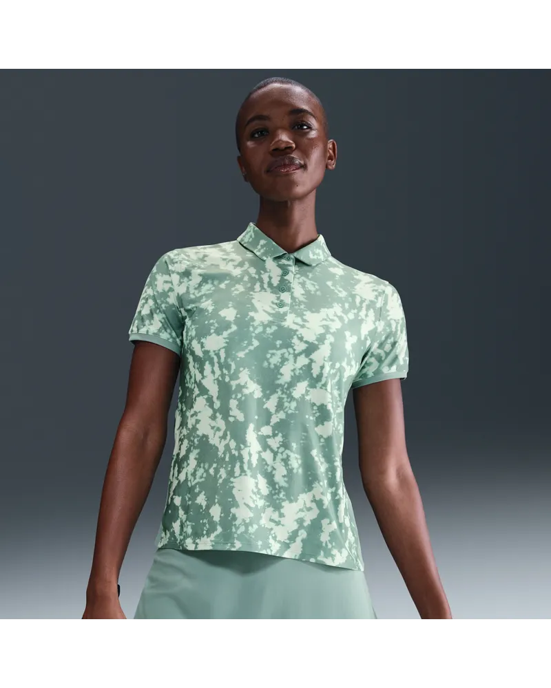 Nike Victory kurzärmliges Golf-Poloshirt mit Print und Dri-FIT-Technologie (Damen) - Grün Grün