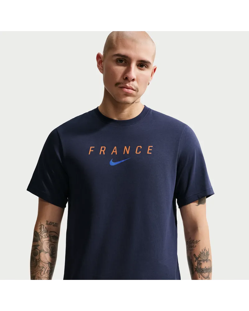 Nike Frankreich  Primary-Dri-FIT Fußball-T-Shirt (Herren) - Blau Blau