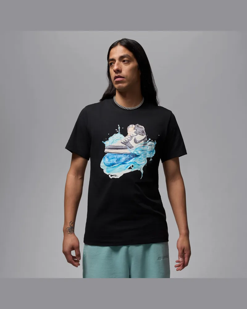 Jordan Flight Essentials AJ1 Kurzarm-T-Shirt (Herren) - Schwarz Schwarz