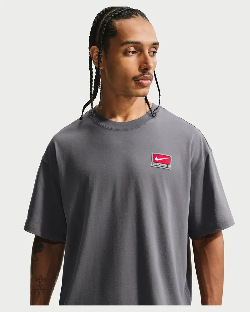 Nike Lockeres Strick-Kurzarmoberteil von  Life (Herren) - Grau Grau