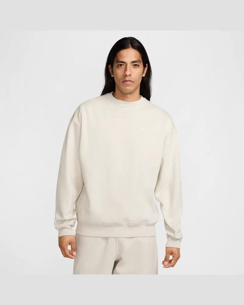 Nike Solo Swoosh Fleece-Rundhalsshirt für Herren - Grau Grau