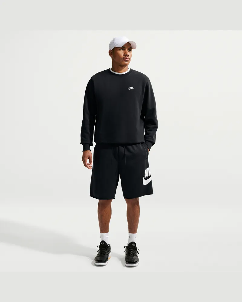Nike Club French-Terry-Alumni-Shorts (Herren) - Schwarz Schwarz