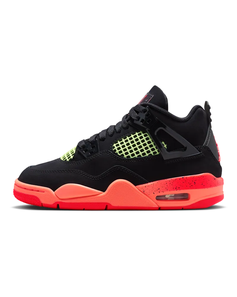 Jordan Air  4 Retro Schuh (ältere Kinder) - Schwarz Schwarz