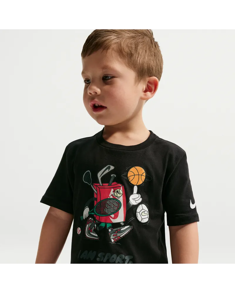 Nike lockeres T-Shirt mit Grafik "I Am Sport" (Kleinkinder) - Schwarz Schwarz