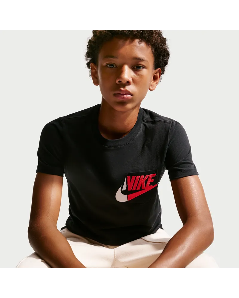 Nike T-Shirt mit Tasche (ältere Kinder) - Schwarz Schwarz