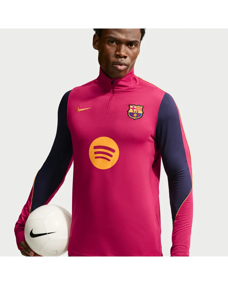 Nike FC Barcelona Strike  Dri-FIT Fußball-Drill-Oberteil aus Strickmaterial (Herren) - Rot Rot