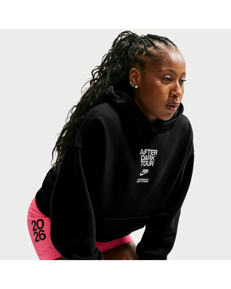 Nike Studio Fleece Medium Weight "After Dark Tour" Oversize-Hoodie (Damen) - Schwarz Schwarz