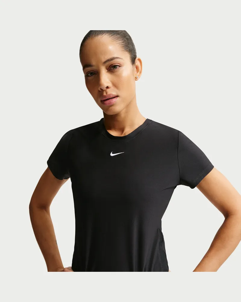 Nike Victory Dri-FIT Kurzarm-Tennisoberteil (Damen) - Schwarz Schwarz