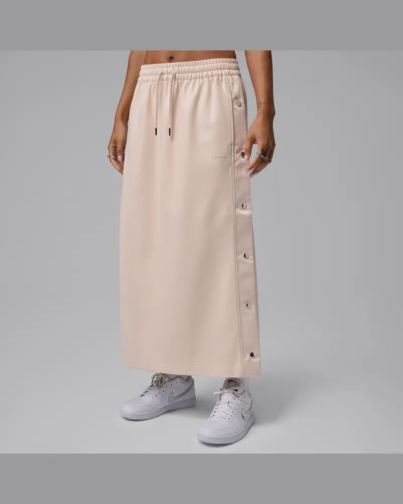 Jordan Flight wadenlanger Rock aus Kunstleder (Damen) - Weiß Weiß