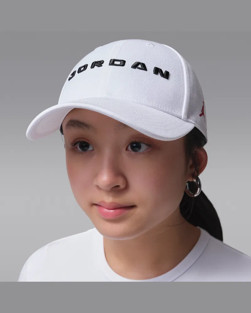 Jordan strukturierte Strapback-Cap (ältere Kinder) - Weiß Weiß