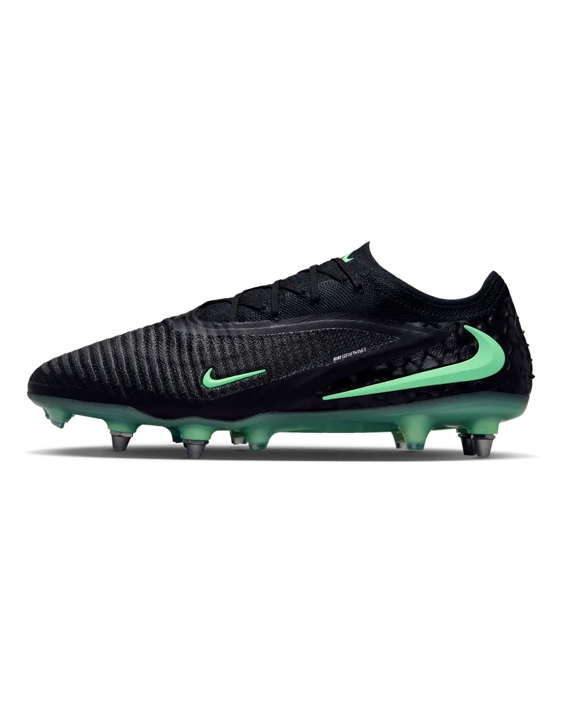 Nike Phantom 6 Low Elite Fußballschuh für weichen Rasen - Schwarz Schwarz