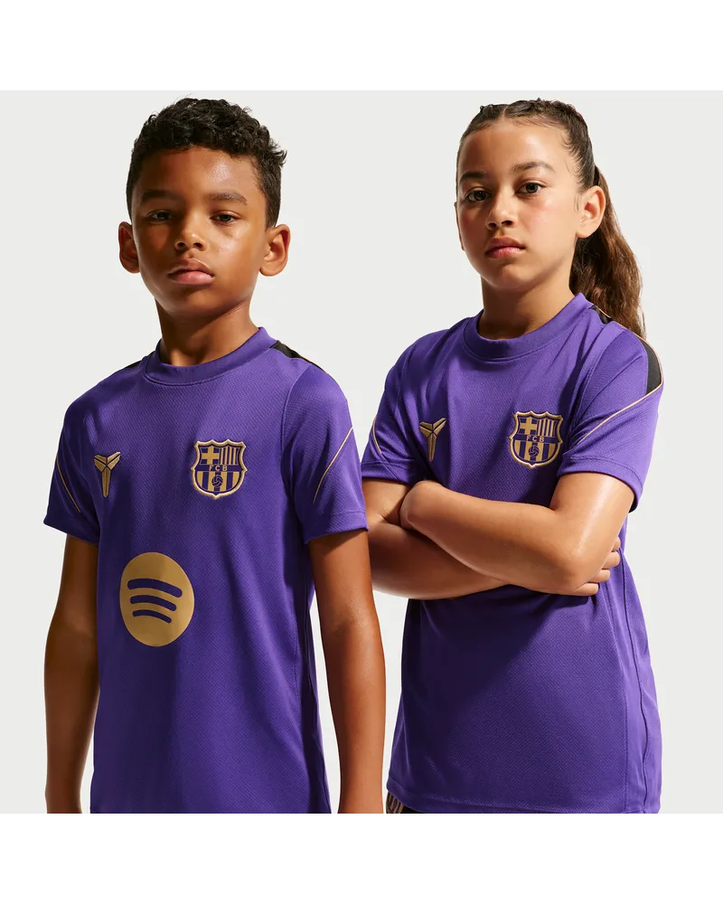Nike FC Barcelona Strike Away Kobe Dri-FIT Fußball-Kurzarmshirt (ältere Kinder) - Lila Lila