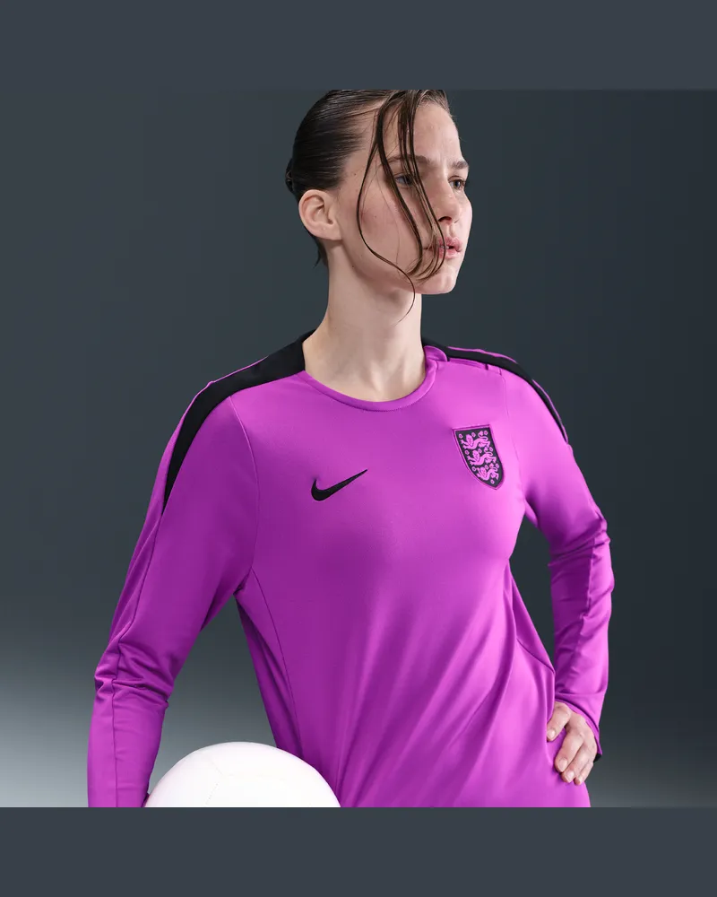 Nike England Strike  Dri-FIT Fußball-Strickoberteil mit Rundhalsausschnitt (Damen) - Lila Lila