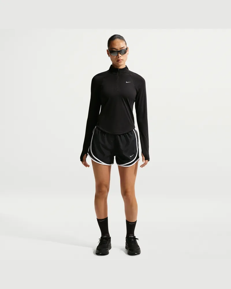 Nike Tempo Dri-Fit Laufshorts mit Innenslip und mittelhohem Bund (Damen) - Schwarz Schwarz