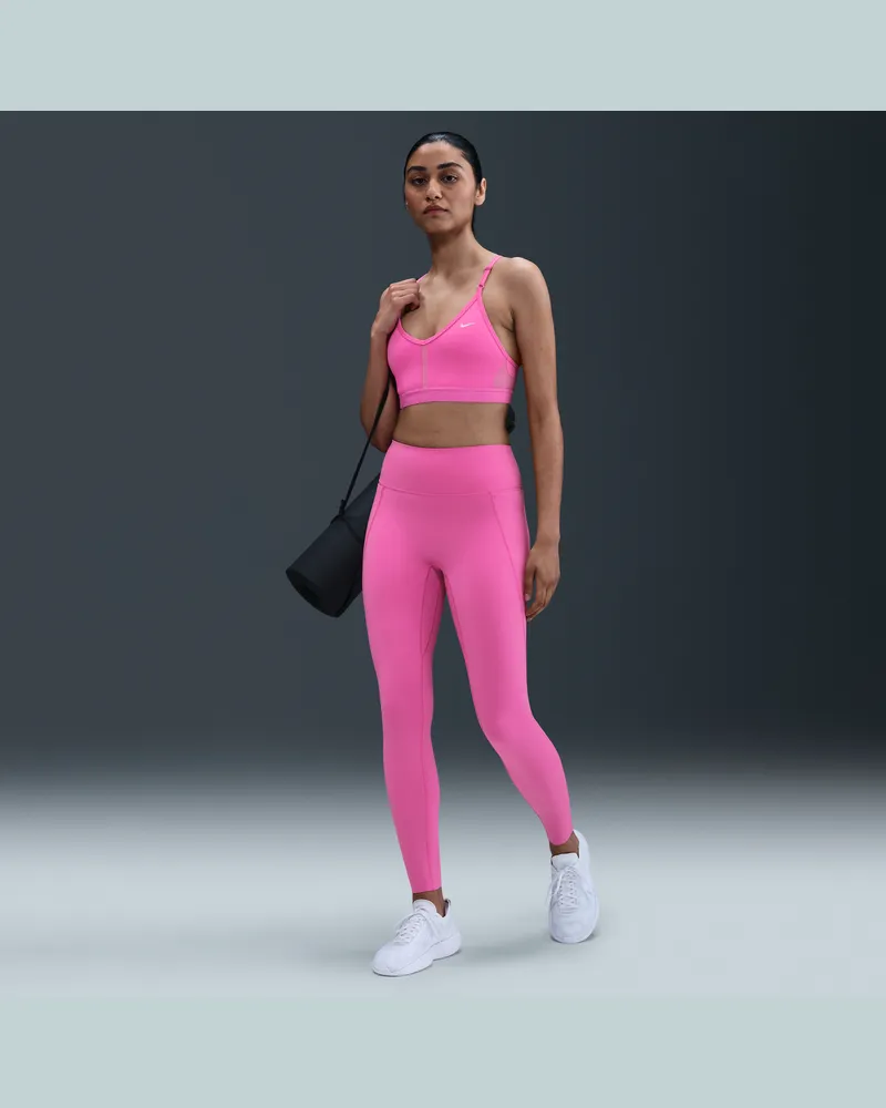 Nike Universa Leggings in voller Länge mit hohem Bund und ohne Frontnaht (Damen) - Pink Pink