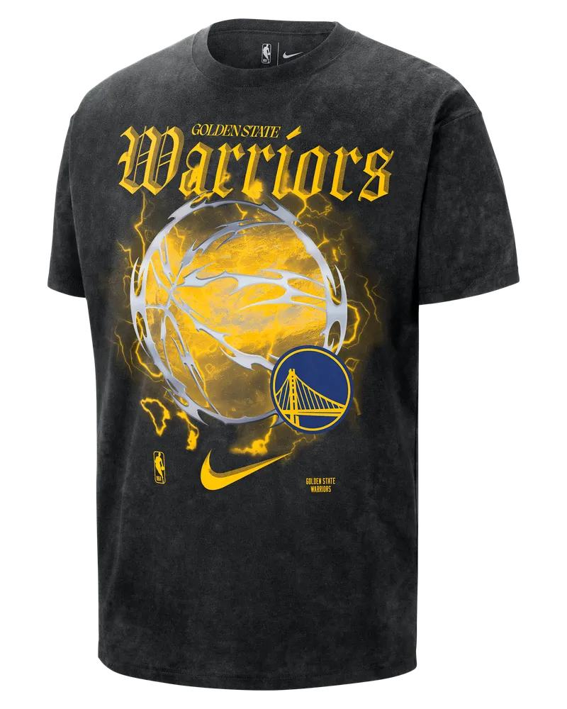 Nike Golden State Warriors Courtside "Halloween"  NBA Max90-T-Shirt (Herren) - Schwarz Schwarz
