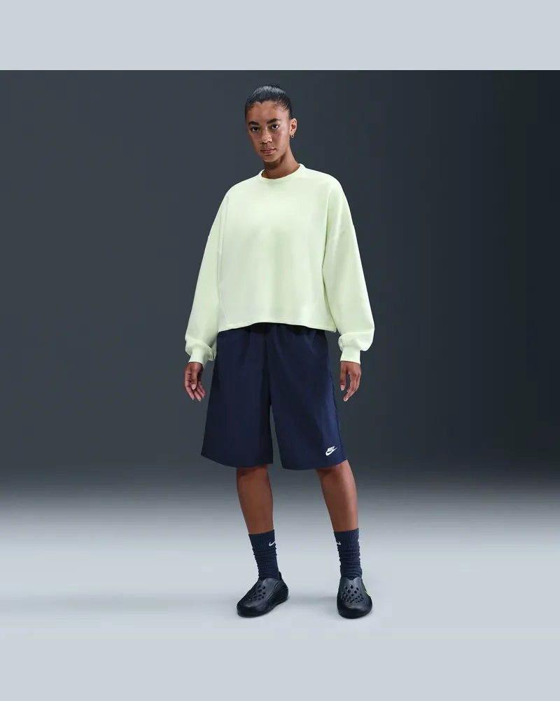 Nike weite knielange Shorts mit mittelhohem Bund (Damen) - Blau Blau