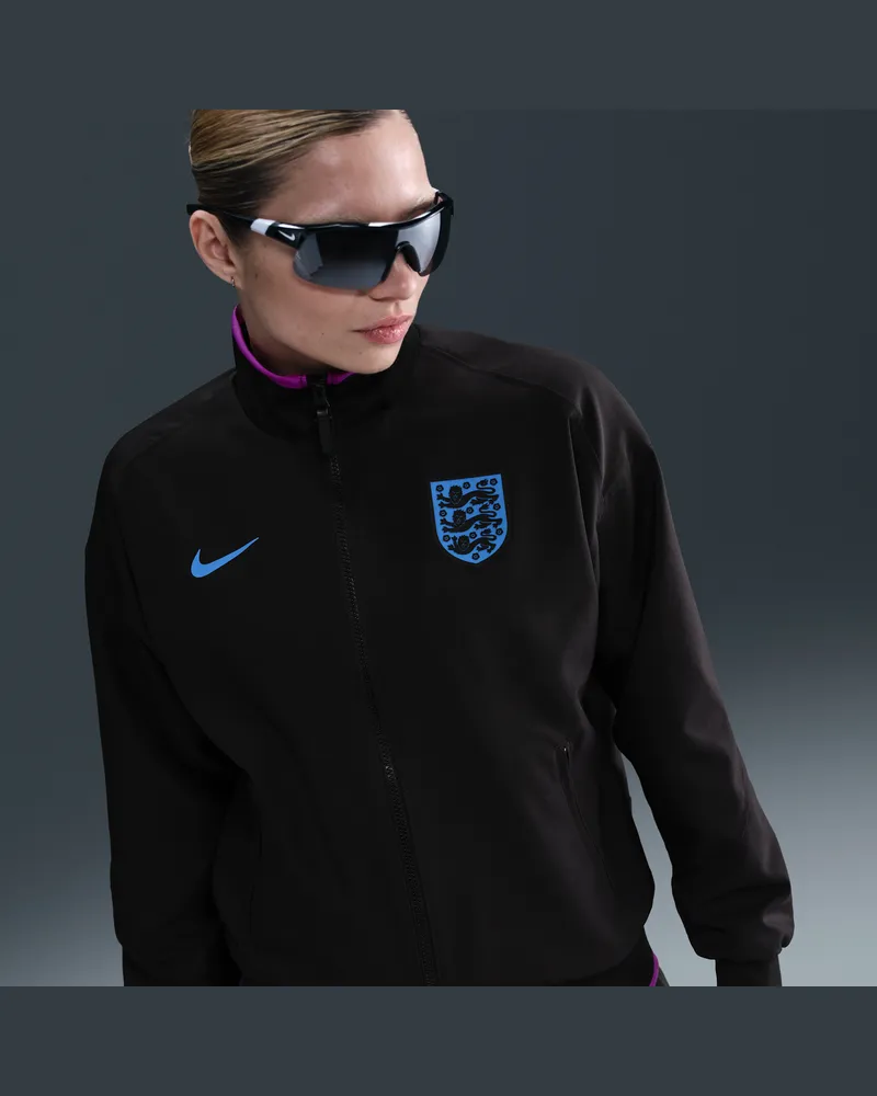 Nike England Strike Away  Dri-FIT Fußball-Hymnenjacke (Damen) - Schwarz Schwarz
