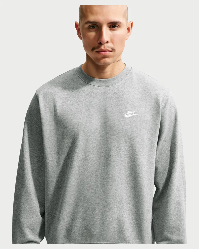 Nike Club Herren-Rundhalsshirt aus French Terry - Grau Grau
