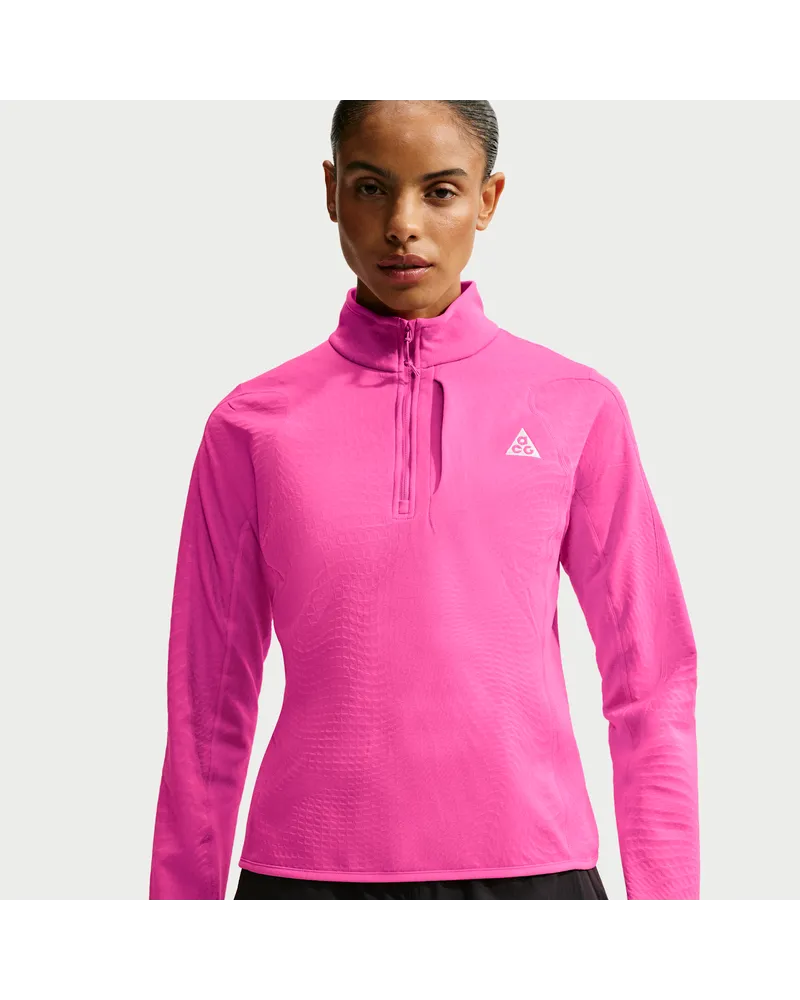 Nike ACG "Wolf Grid" Therma-FIT Wanderoberteil mit Halbreißverschluss (Damen) - Pink Pink